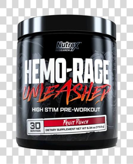 Download Nutrex Research Hemo Rage Unleashed Workout Supplement PNG file