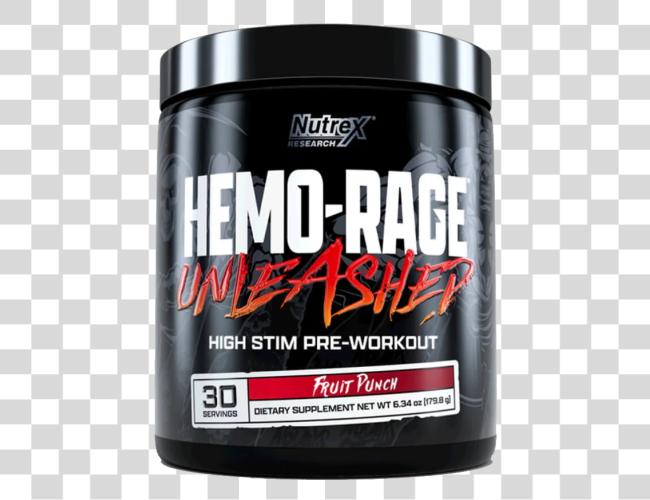 Download Nutrex Research Hemo Rage Unleashed Workout Supplement Clip Art