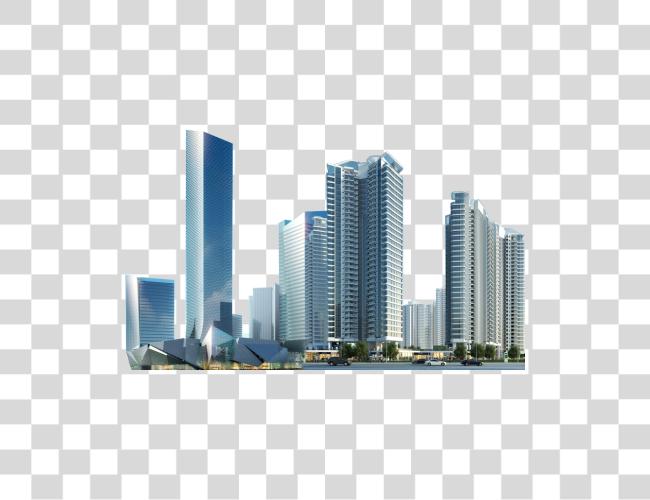 Download moderno Skyscrapers y urbano arquitectura Insights Clip arte