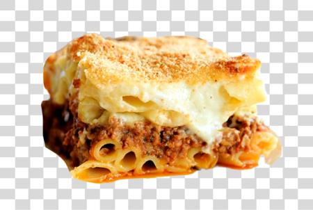 Download A Slice of Pastitsio a Traditional Greek Baked Pasta Dish PNG file