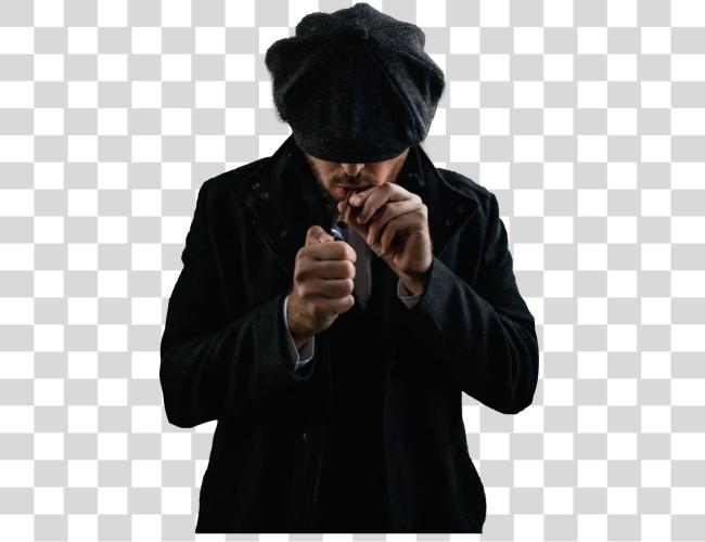 Download A man wearing a flat cap jacket and tie  Clip Art