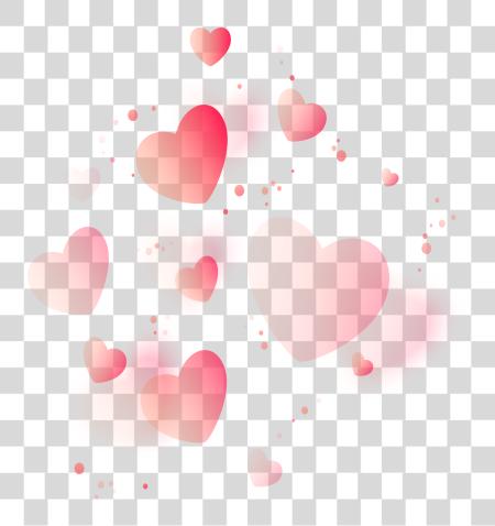 Download A Shower of Delicate Pink Hearts  PNG file