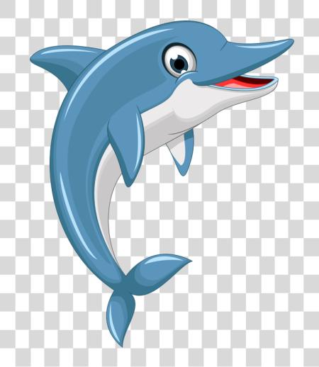 Download Playful Dolphin Cartoon PNG file