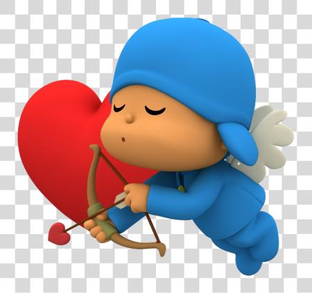 Download Pocoyo dressed as Cupid PNG file