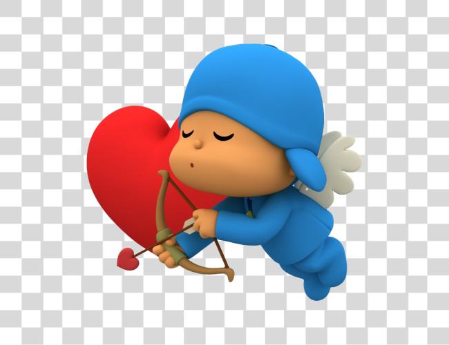 Download pocoyo vestido como cupido Clip arte