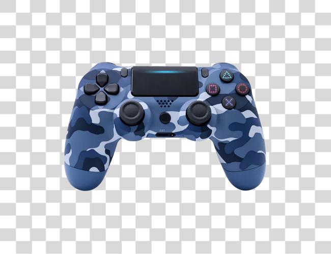 Download ps4 controller joystick covered in blue camouflage pattern Clip Art