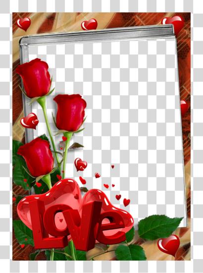 Download amor rojo marco PNG file