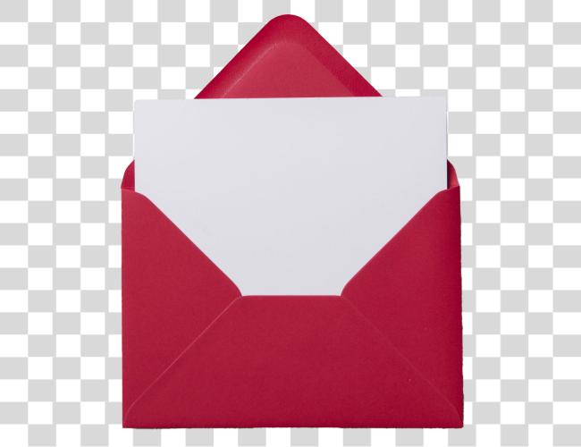 Download a red envelope with a white card inside Clip Art