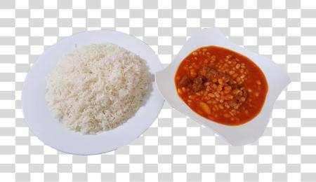 Download arroz y frijoles tradicional medio oriental iraquí Dish con pieza of carne PNG file