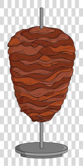 Download Shawarma Meat on Skewer Illustration PNG file