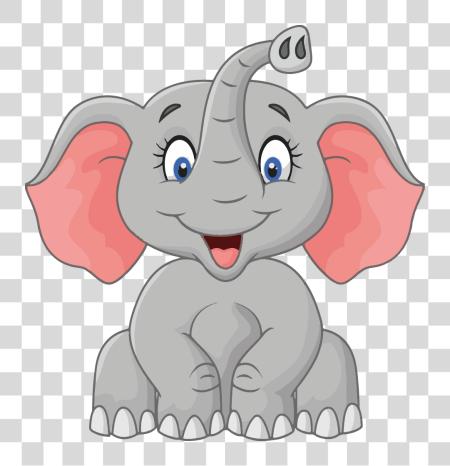 Download Smiling caricatura elefante PNG file