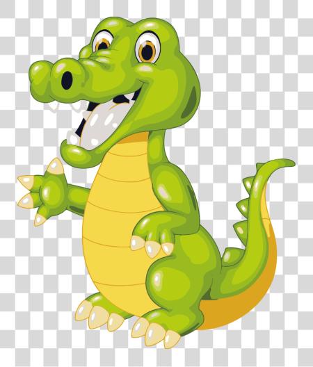 Download Smiling Crocodile Cartoon PNG file