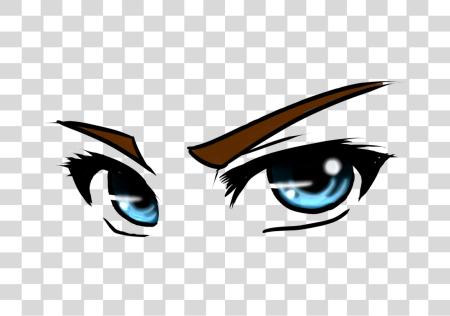 Download Anime Eyes with Expressive Gaze and Vibrant Colors PNG file