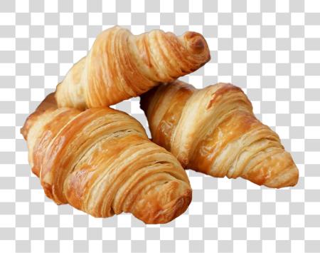 Download stack of three croissants PNG file