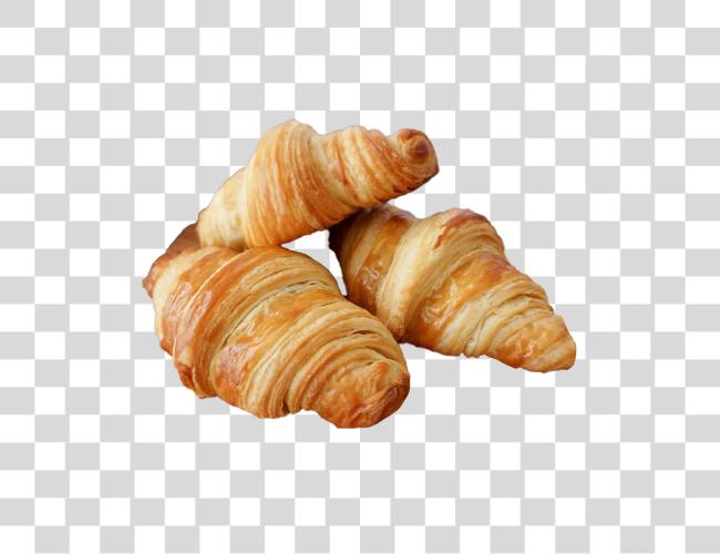 下载 堆疊 的 三个 croissants Clip 艺术