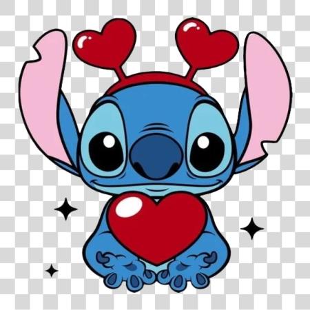 Download Stitch Valentine day theme PNG file