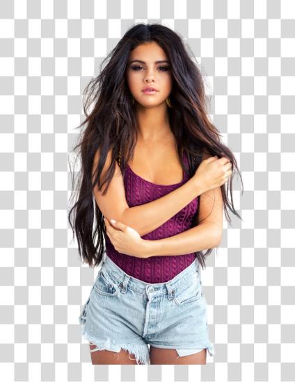 Download Selena Gomez morado Dress PNG file