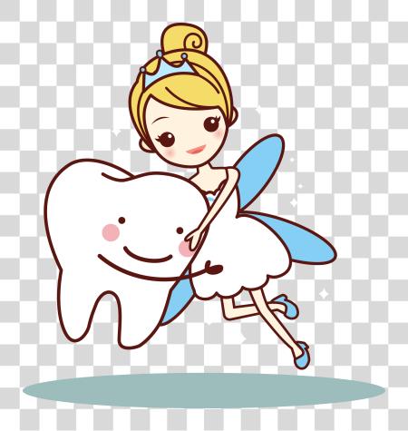 Download cute cartoon illustration of the Tooth Fairy PNG file