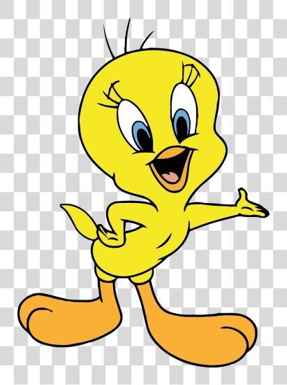 Download Tweety Bird Waving Hello and greeting PNG file