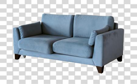 Download two-seater sofa in luz azul fabric PNG file