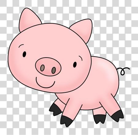 Download Cartoon Pink Pig PNG file