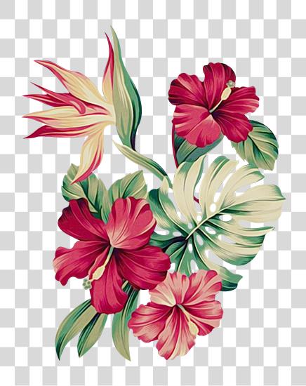 下载 充满活力的 和 多彩 花束 of flowers PNG file