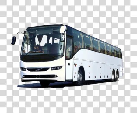 Download White Bus  Modern Transportation Vehicle PNG file