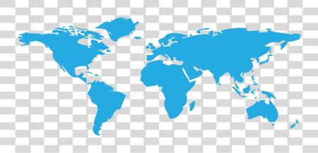 Download world map in cyan PNG file