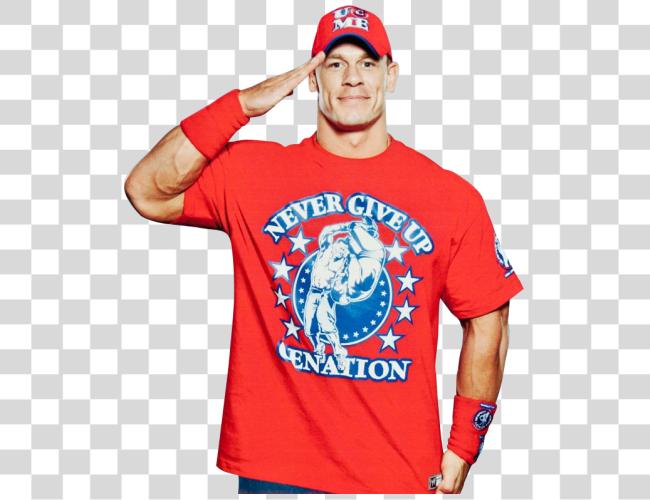 下载 John Cena 紅 Shirt Clip 艺术