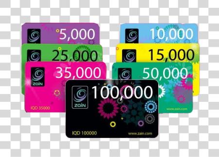 下载 Zain phone cards all categories PNG file