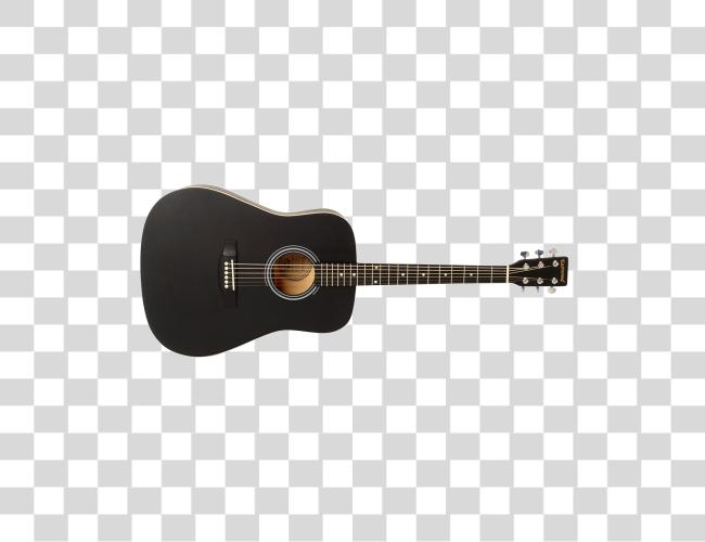 下载 Acoustic Guitar 高 Quality Image Eastwood Acoustic Guitar 黑色 Clip 艺术