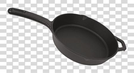 Download Round Cast Iron Skillet Frying Pan PNG file