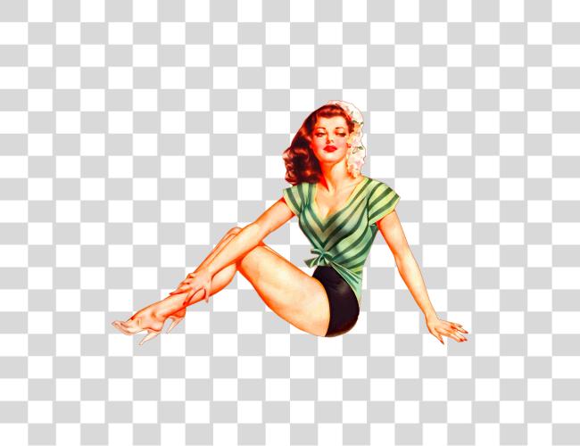 Download Pinup niña pin arriba vintage Clip arte