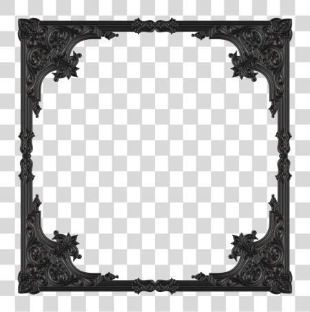 Download Gothic Frame Black Photo Frames Goth PNG file