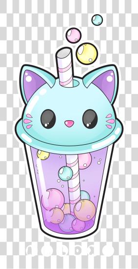 Download Cute Cat Bubble Tea Cute Cat Bubble Tea PNG file