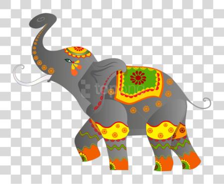 Download Decorative Indian elefante elefante PNG file