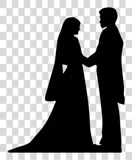 Download Holding Hands Siluet Wedding Couple Muslim PNG file