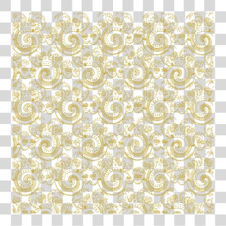 Download Black And Gold Lace Pattern Golden Pattern PNG file