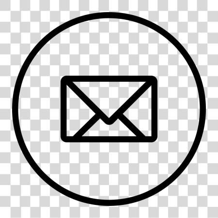 Download New Email Envelope Back Symbol In Circular Outlined Email Icon High Resolution PNG file