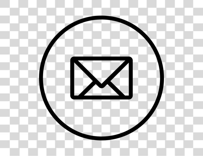 Download New Email Envelope Back Symbol In Circular Outlined Email Icon High Resolution Clip Art