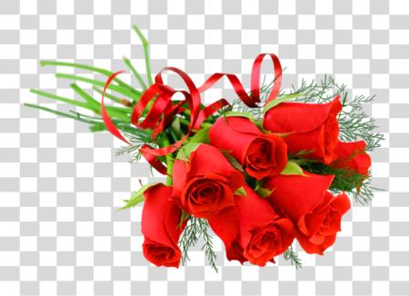 Download 5 Red Roses Bouquet Flower Bouquet PNG file