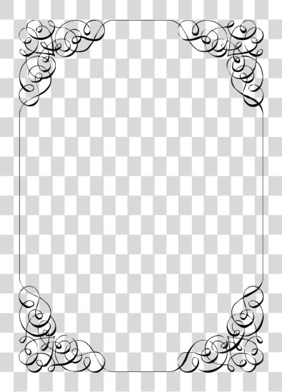 تحميل زفاف Invitation Border ملف Black و أبيض Menu Template فارغ بي ان جي ملف