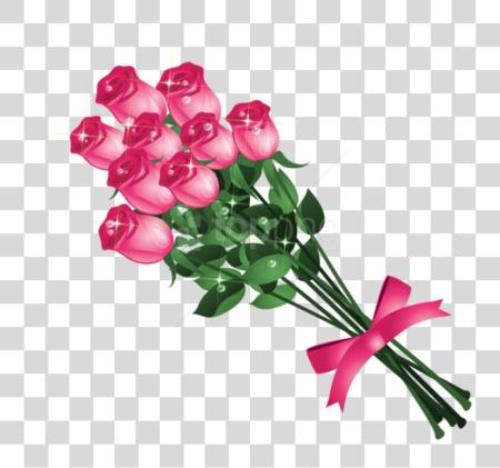 Download Pink Roses Bouquet Flower Bokeh PNG file