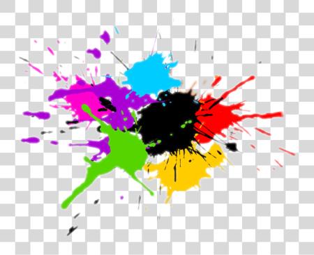 Download color Sticker Paint Splatter vector PNG file