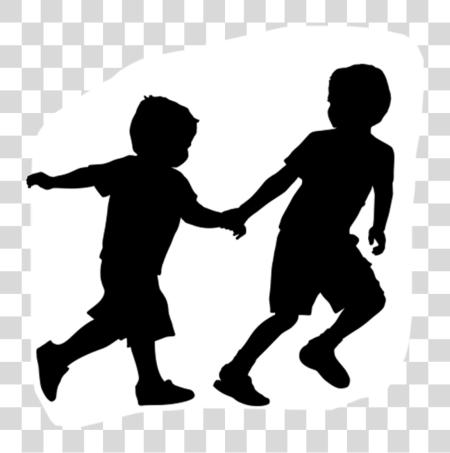 Download silueta boys kids niños freetoedit Boys corriendo silueta PNG file