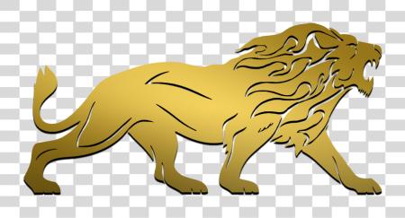 下载 Lion 電影 黄金 Lion Logo PNG file