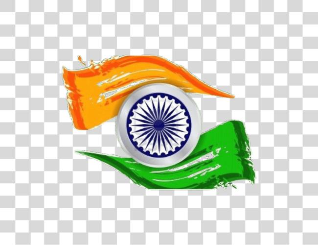 Download Indian bandera logotipo feliz Independence día 2018 Clip arte