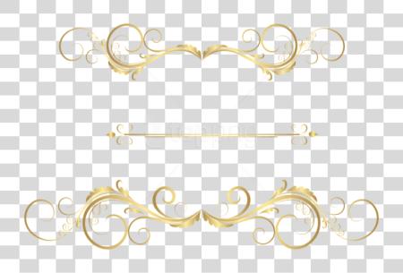 下载 黄金 Decorative Ornaments 黄金 Decorative Lines PNG file