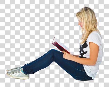 Download Reading Sitting And Reading PNG file