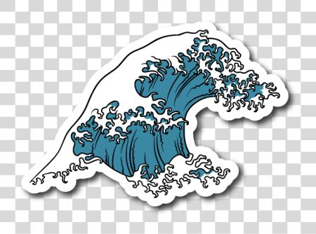 Download Japense Tsunami Wave Symbol Vinyl Sticker Japanese Wave Sticker PNG file